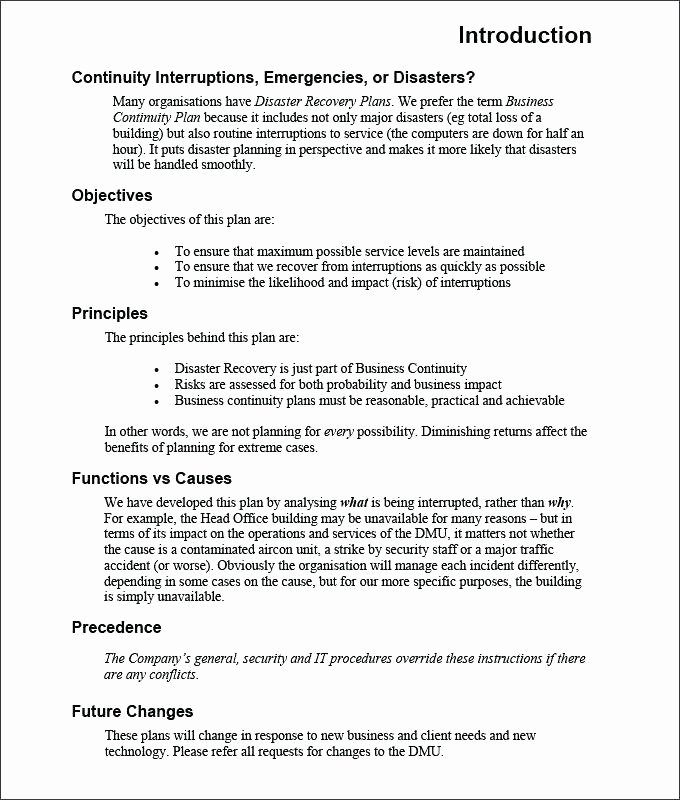 Business Disaster Recovery Plan Template Inspirational Disaster Recovery Plan Template Pdf – Ddmoon