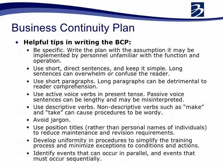 Business Disaster Recovery Plan Template Luxury Bcp Business Continuity Plan Pdf