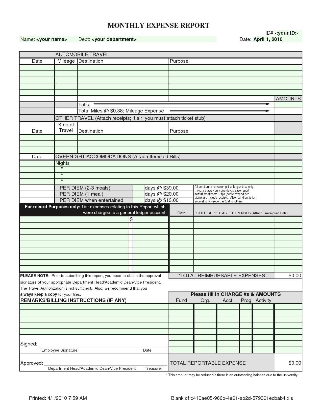 Business Expense Report Template Fresh Blank Expense Report Mughals