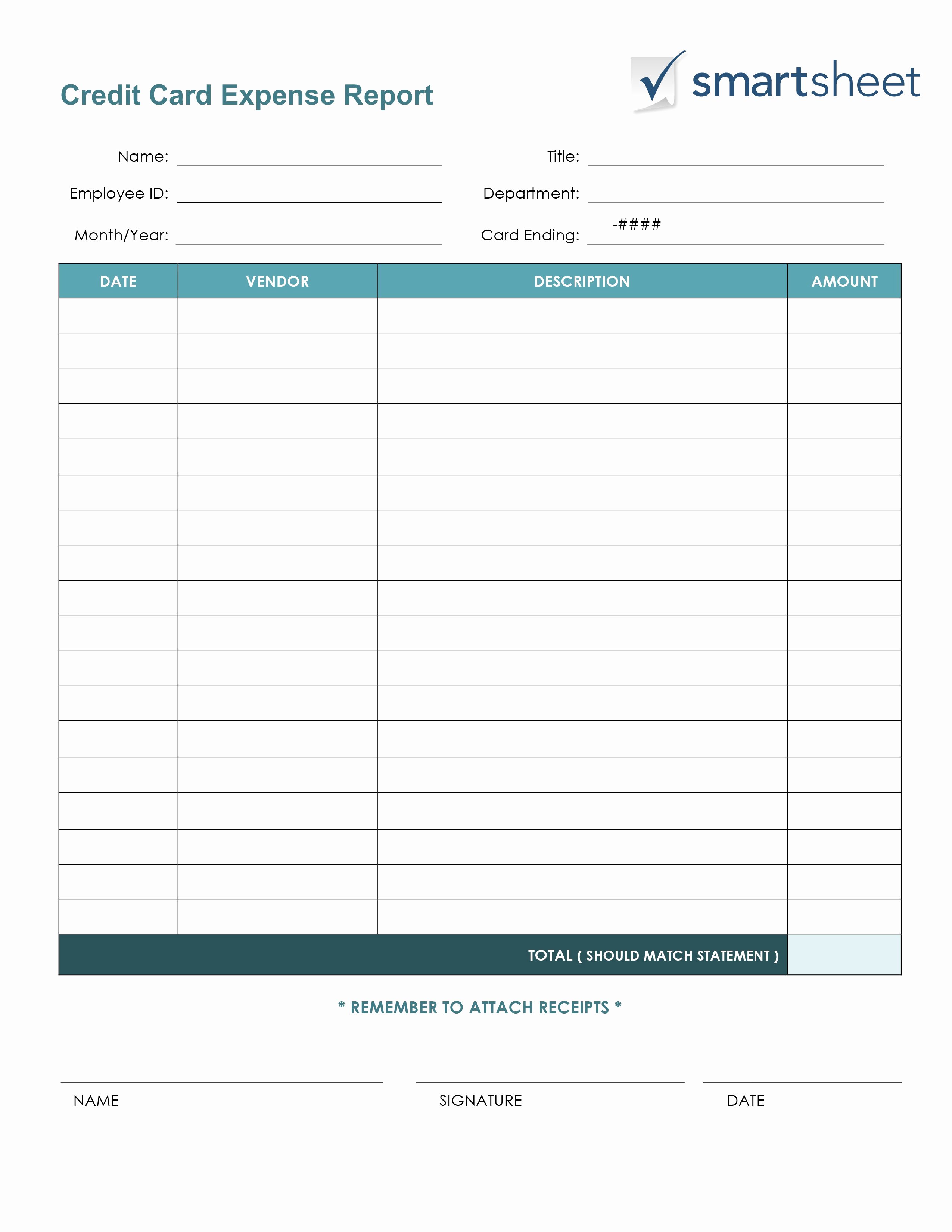 Business Expense Template Free New Free Expense Report Templates Smartsheet