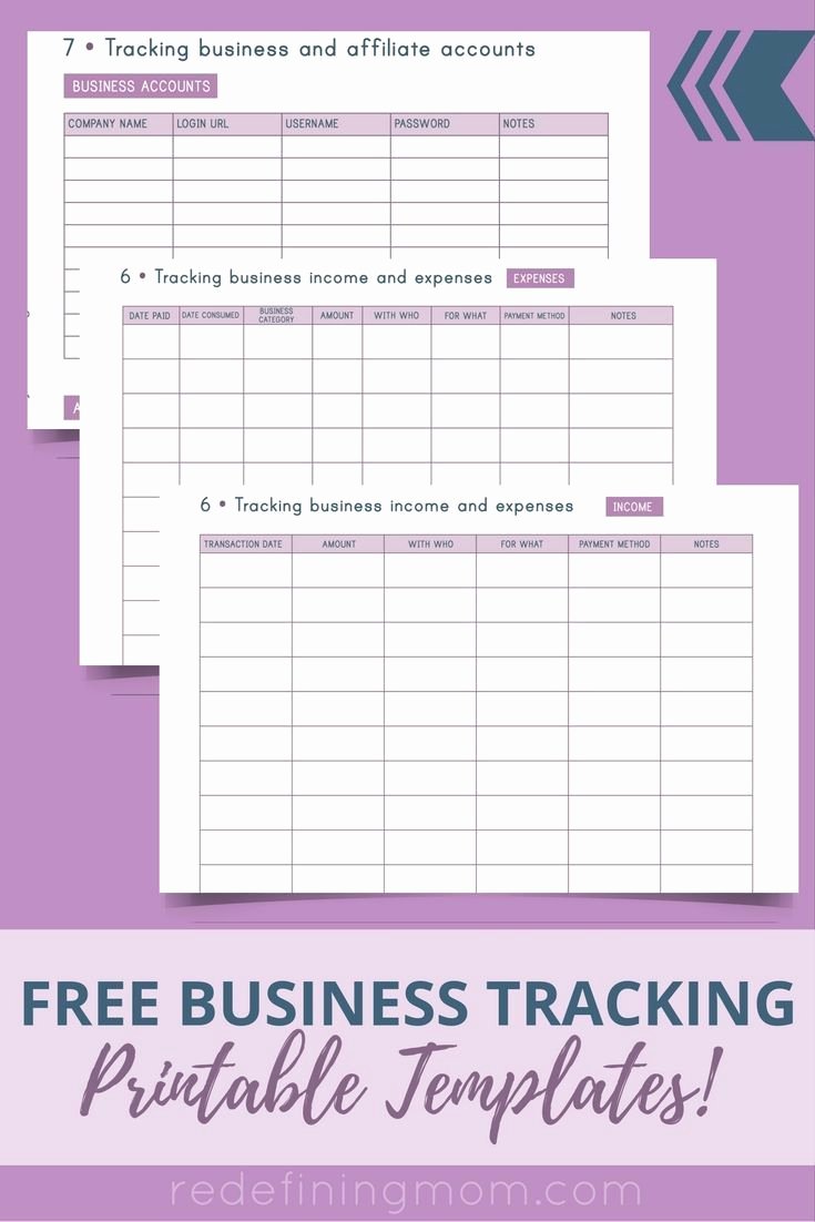 Business Expense Template Free Unique Free Business Tracking Printable Templates