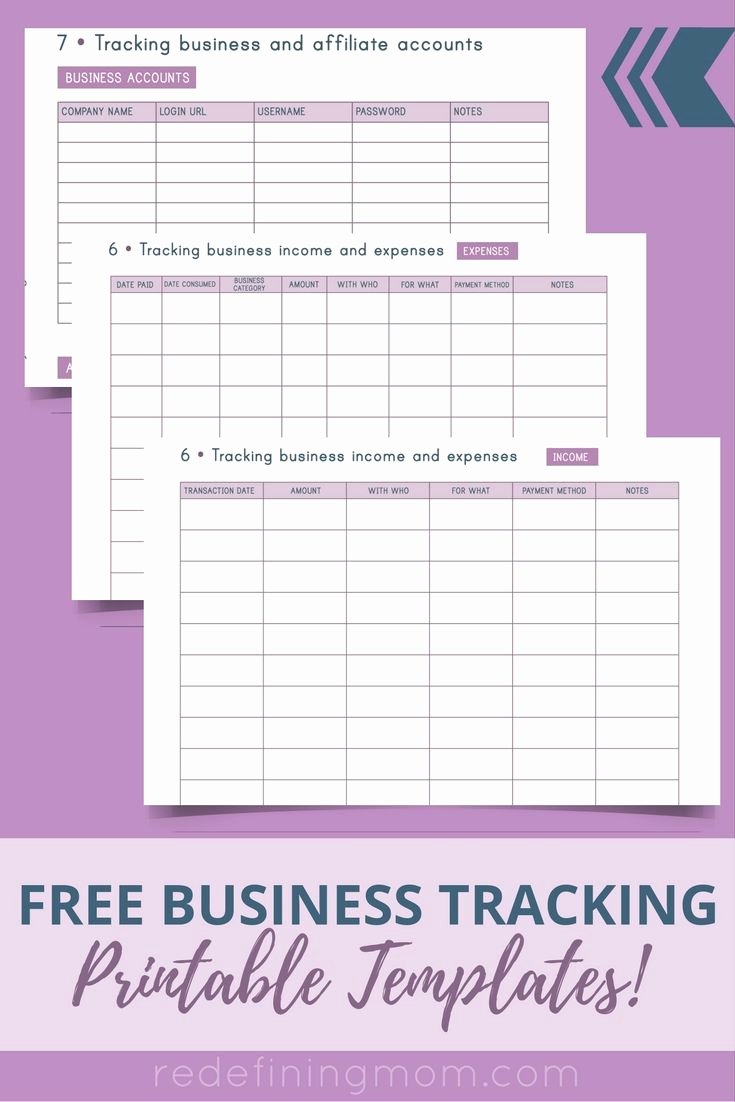Business Expense Tracker Template Fresh Free Business Tracking Printable Templates Redefining Mom