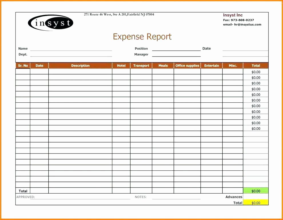 Business Expenses Excel Template Unique Non Profit Expense Report Template In E Excel Cv In