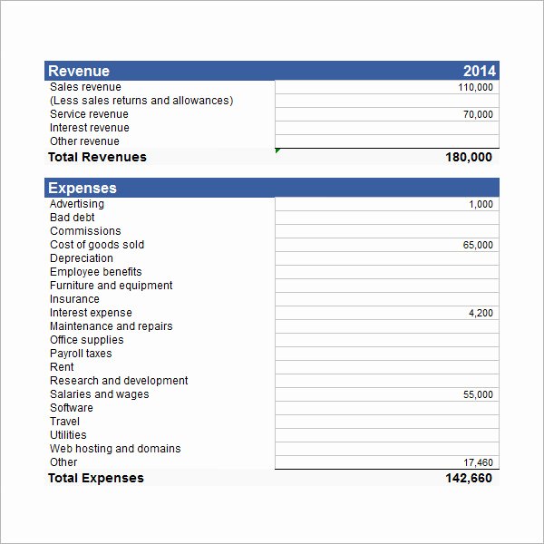 Business Income Statement Template Inspirational 17 Free Sample In E Statement Templates