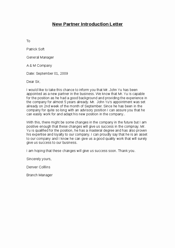 Business Introduction Letter Template Fresh 7 Business Introduction Email Templates Word Excel Pdf
