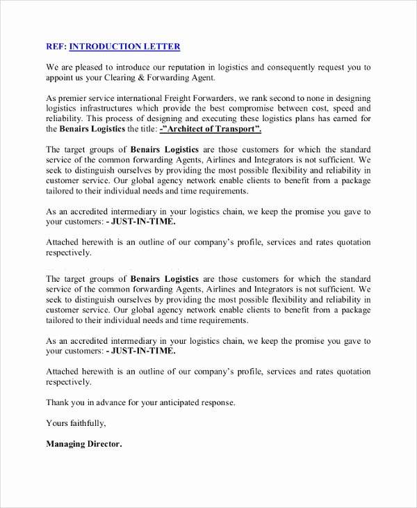 Business Introduction Letter Template Luxury 18 Sample Business Introduction Letters Pdf Do9