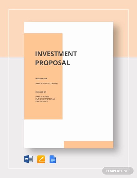 Business Investment Proposal Template Awesome 27 Investment Proposal Templates Pdf Doc