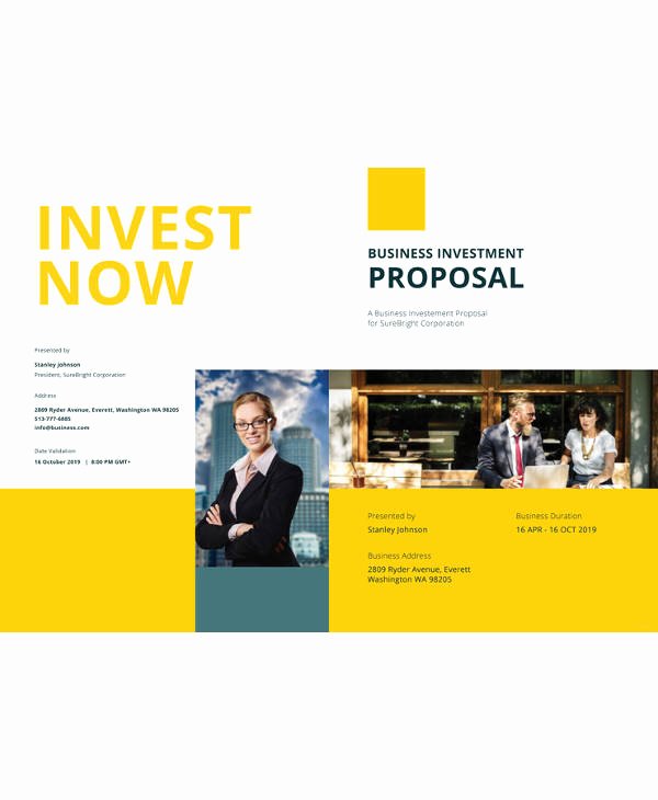 Business Investment Proposal Template Fresh Proposal Templates – 140 Free Word Pdf format Download