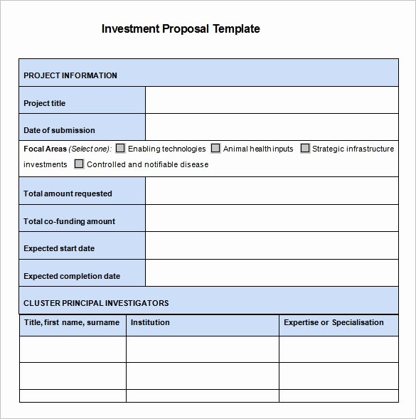 Business Investment Proposal Template Unique 18 Investment Proposal Templates Word Pdf Pages