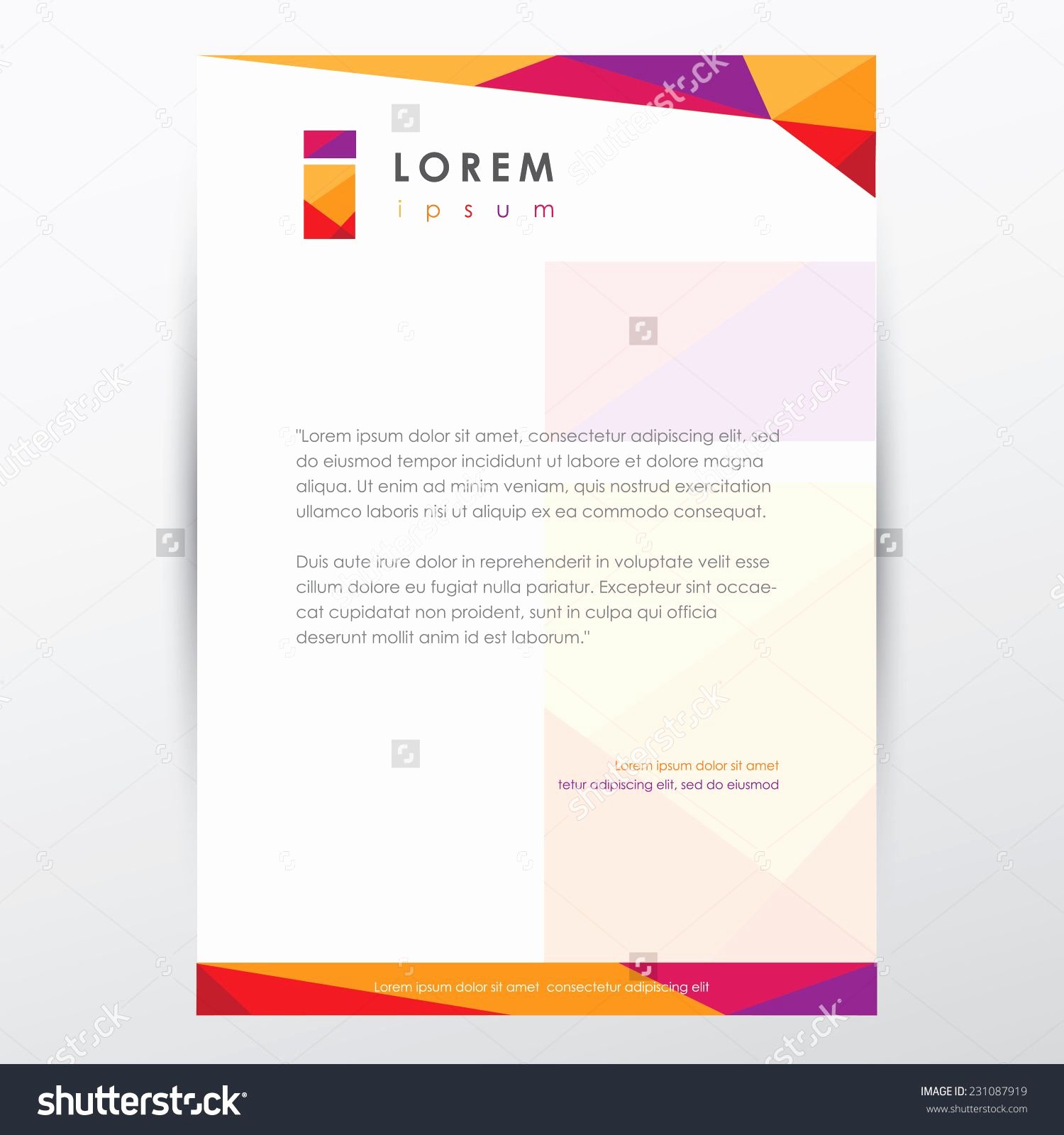 Business Letter Template with Logo Best Of Trendy Multicolored Letterhead Design Template for