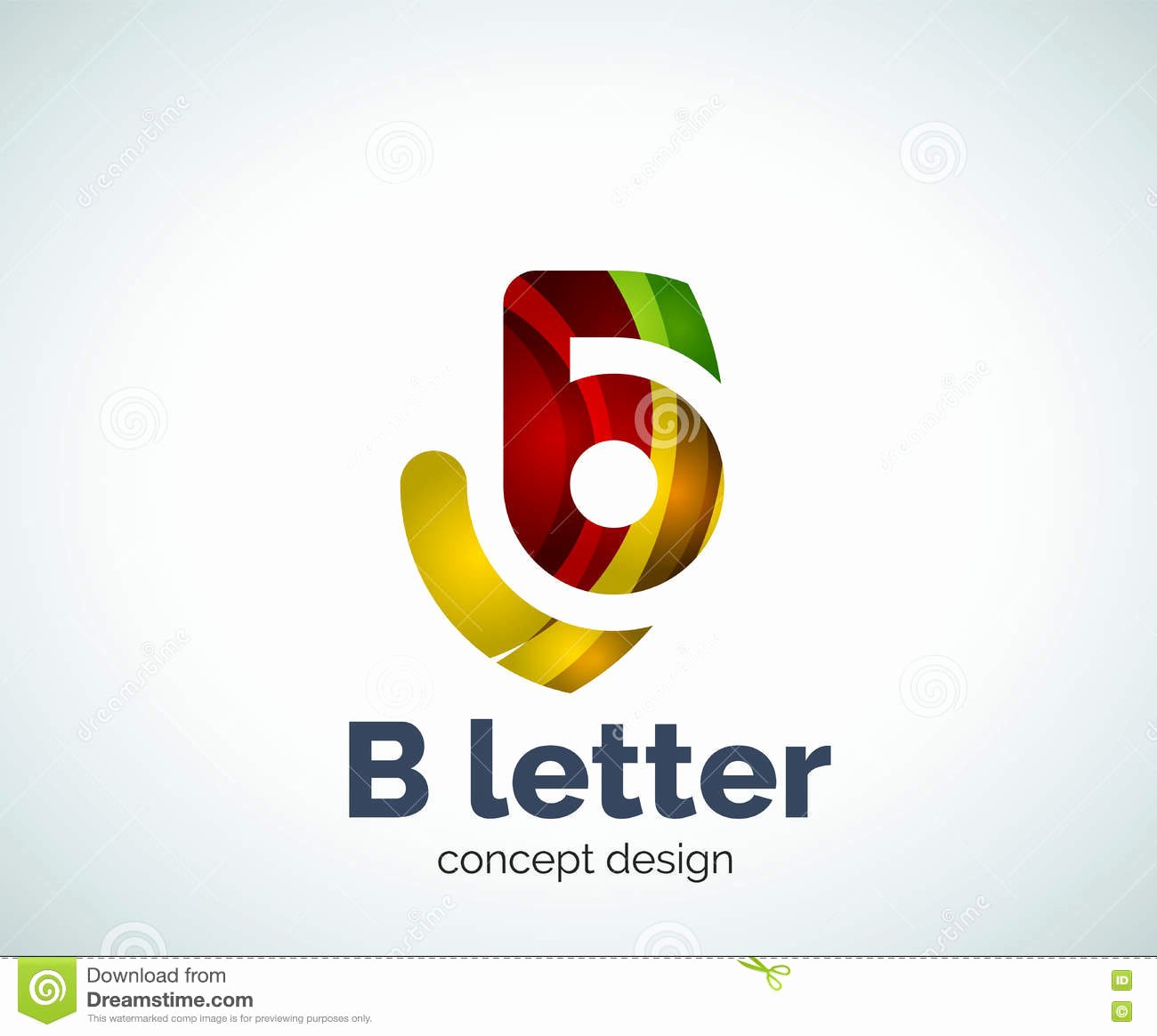 Business Letter Template with Logo Lovely Vector B Letter Concept Logo Template Vector Illustration