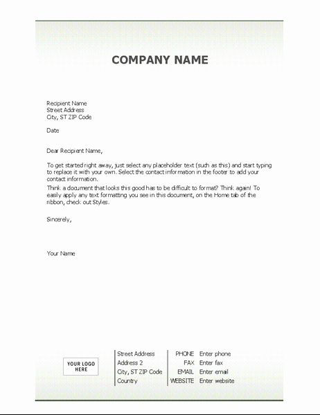 Business Letter Template with Logo Unique Letterhead format with Logo