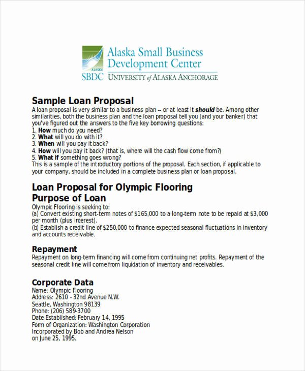 Business Loan Proposal Template Fresh 31 Business Proposal formats