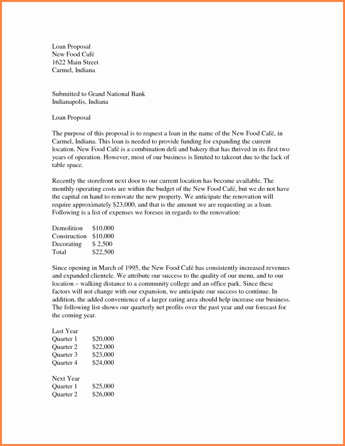 Business Loan Proposal Template Lovely 8 How to Write A Proposal for A Small Business Loan