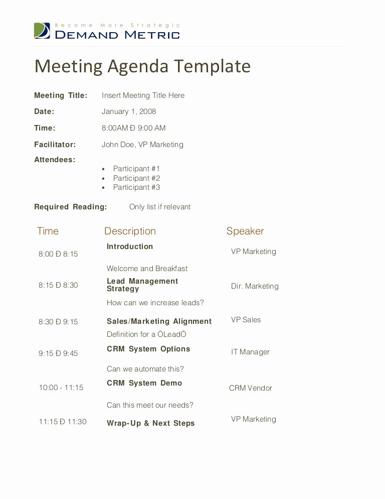 Business Meeting Agenda Template Best Of Meeting Agenda Template