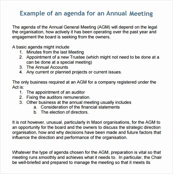 Business Meeting Agenda Template Inspirational Business Meeting Agenda Template 5 Download Free
