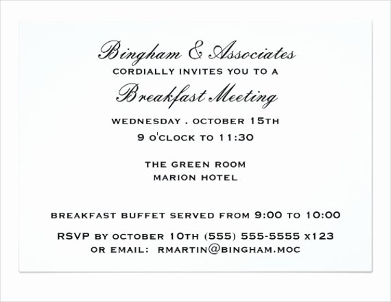 Business Meeting Invitation Template Beautiful 11 Business Breakfast Invitations Psd Ai Vector Eps