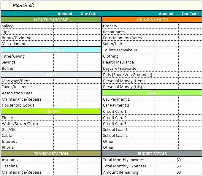 Business Monthly Budget Template Beautiful Excel Spreadsheet for Bills Monthly Expenses Worksheet