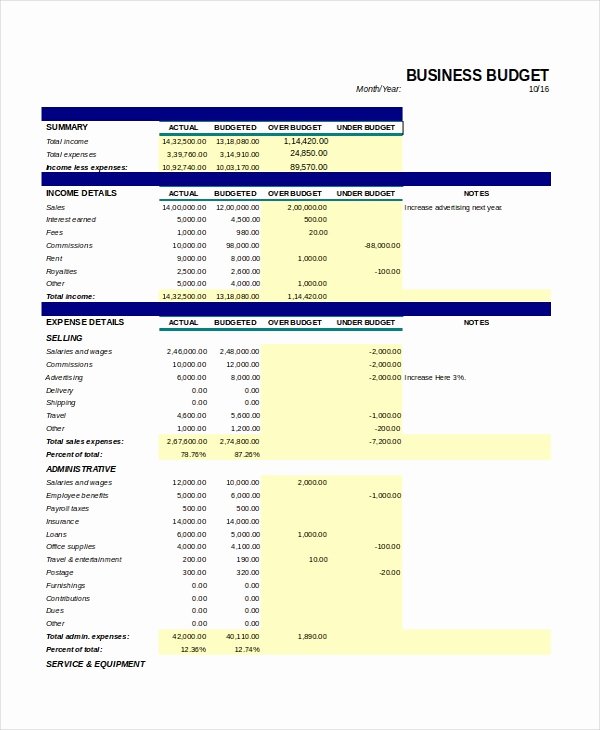 Business Monthly Budget Template Elegant 21 Excel Monthly Bud Templates