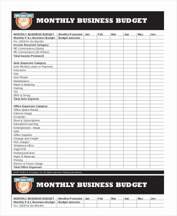 Business Monthly Budget Template New Printable Monthly Bud Template 21 Free Excel Pdf