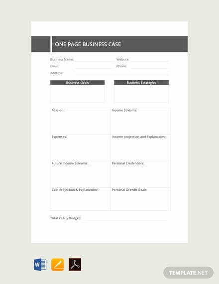 Business One Sheet Template Fresh Free E Page Business Case Template Download 73 Notes