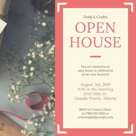 Business Open House Invitation Template Best Of Coral Border Business Open House Invitation Templates by