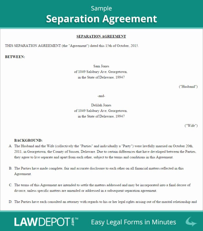Business Partnership Separation Agreement Template Lovely Marriage Separation Agreement Template Tario Templates
