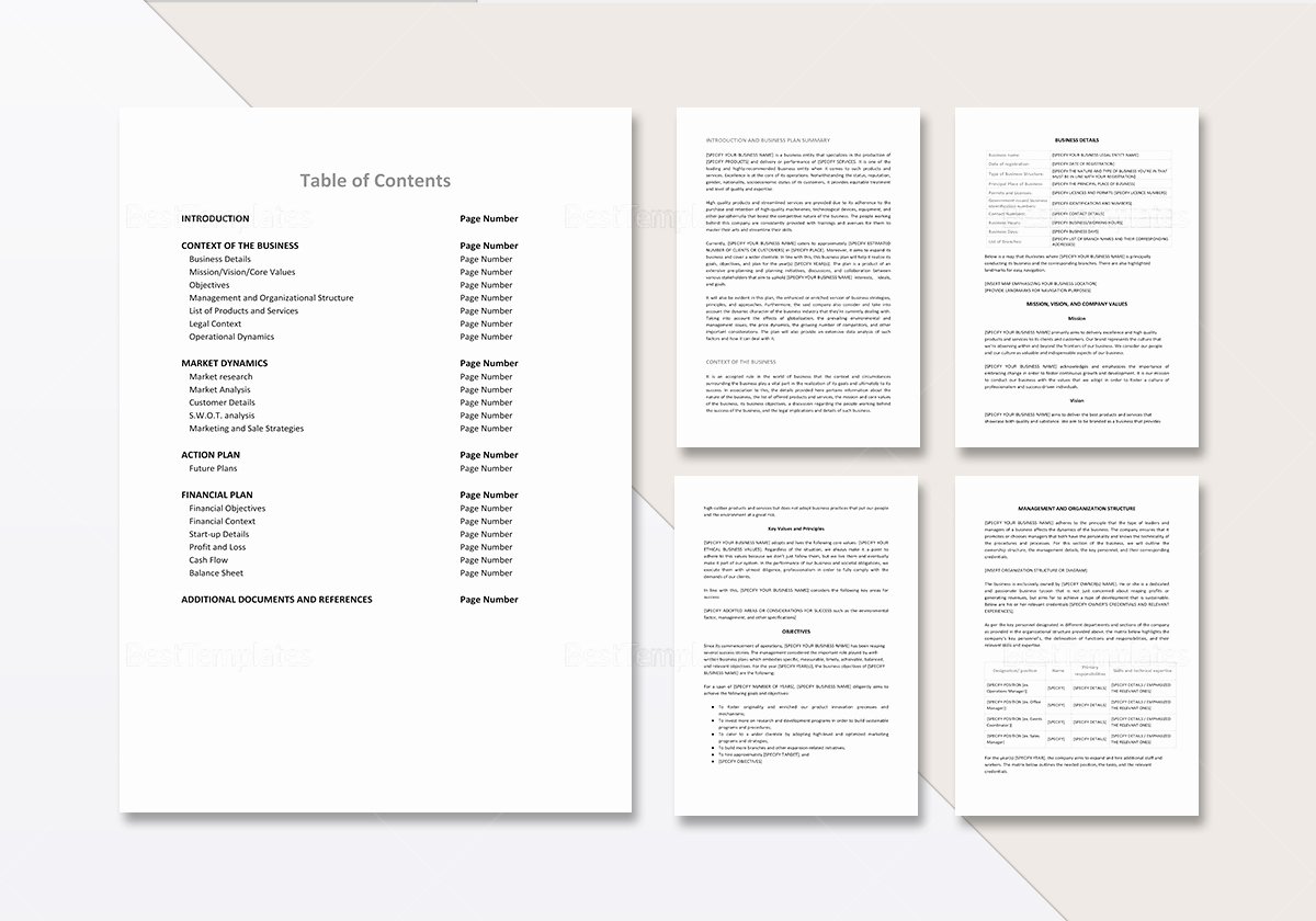 Business Plan Template Pages Mac Lovely Sample Business Plan Template In Word Google Docs Apple