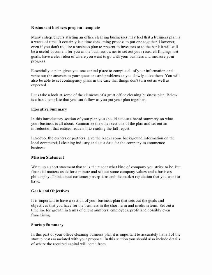 Business Proposal Email Template Best Of Restaurant Business Proposal Template