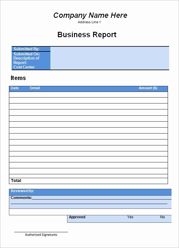 Business Report Template Word Lovely 19 Sample Business Report Templates