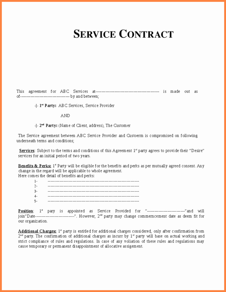 Business Service Contract Template Awesome Basic Simple Sales Business Contract Template