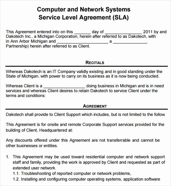 Business Service Contract Template Unique 7 Service Agreement Templates