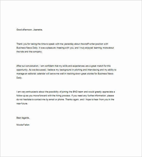Business Thank You Note Template Awesome 7 Thank You Note after Interview Free Word Excel Pdf