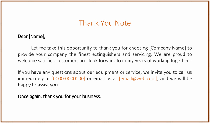 Business Thank You Note Template Lovely Customer Thank You Letter 5 Best Samples and Templates
