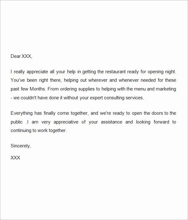 Business Thank You Note Template Unique Professional Thank You Letter