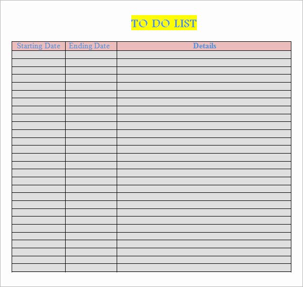 Business to Do List Template Beautiful to Do List Template 16 Download Free Documents In Word