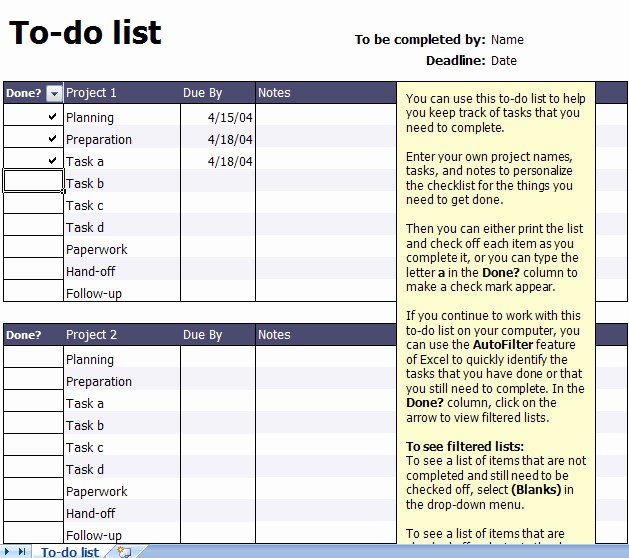 Business to Do List Template Inspirational organization Excel Templates