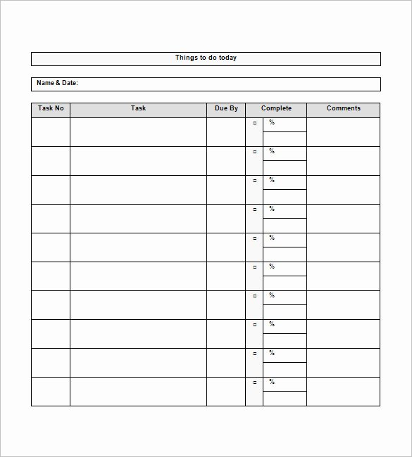 Business to Do List Template Inspirational to Do List Template 13 Free Word Excel Pdf format