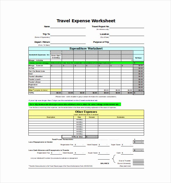 Business Trip Expenses Template Best Of Expense Sheet Template Free Excel Documents Download