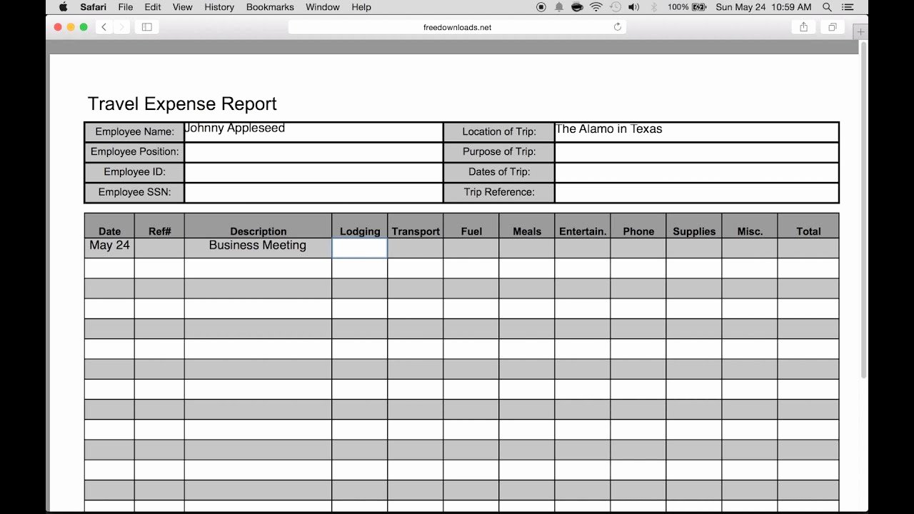 Business Trip Expenses Template Best Of How to Fill In A Free Travel Expense Report Pdf