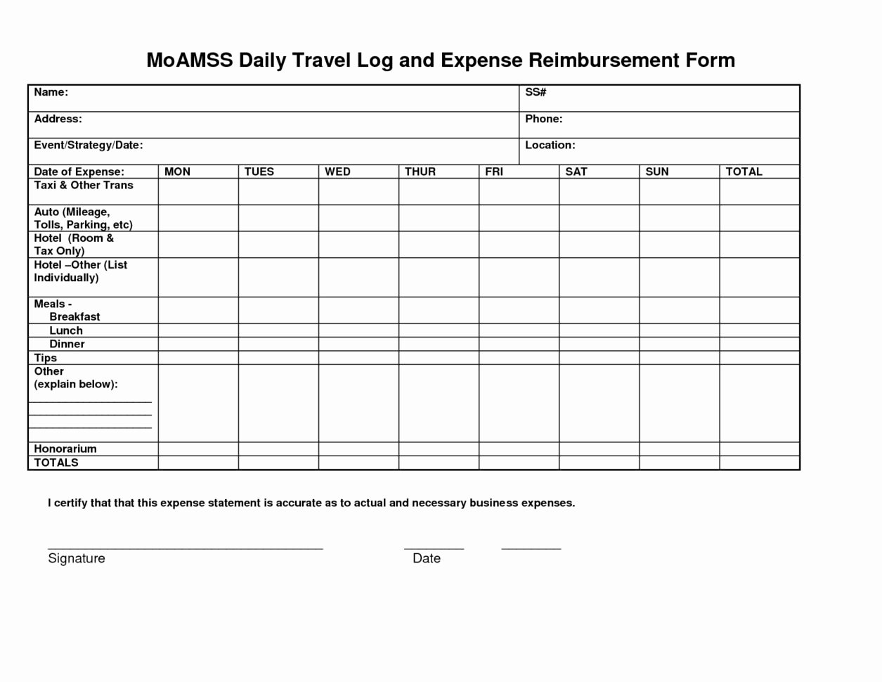 Business Trip Expenses Template Fresh Business Travel Log Template Unique Mileage Spreadsheet