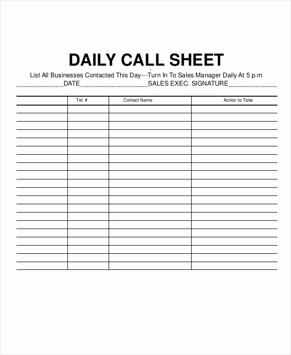 Call Log Template Excel Inspirational Call Log Sheet Template 11 Free Word Pdf Excel