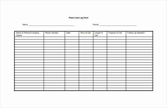 Call Log Template Excel Luxury 15 Call Log Templates Doc Pdf Excel