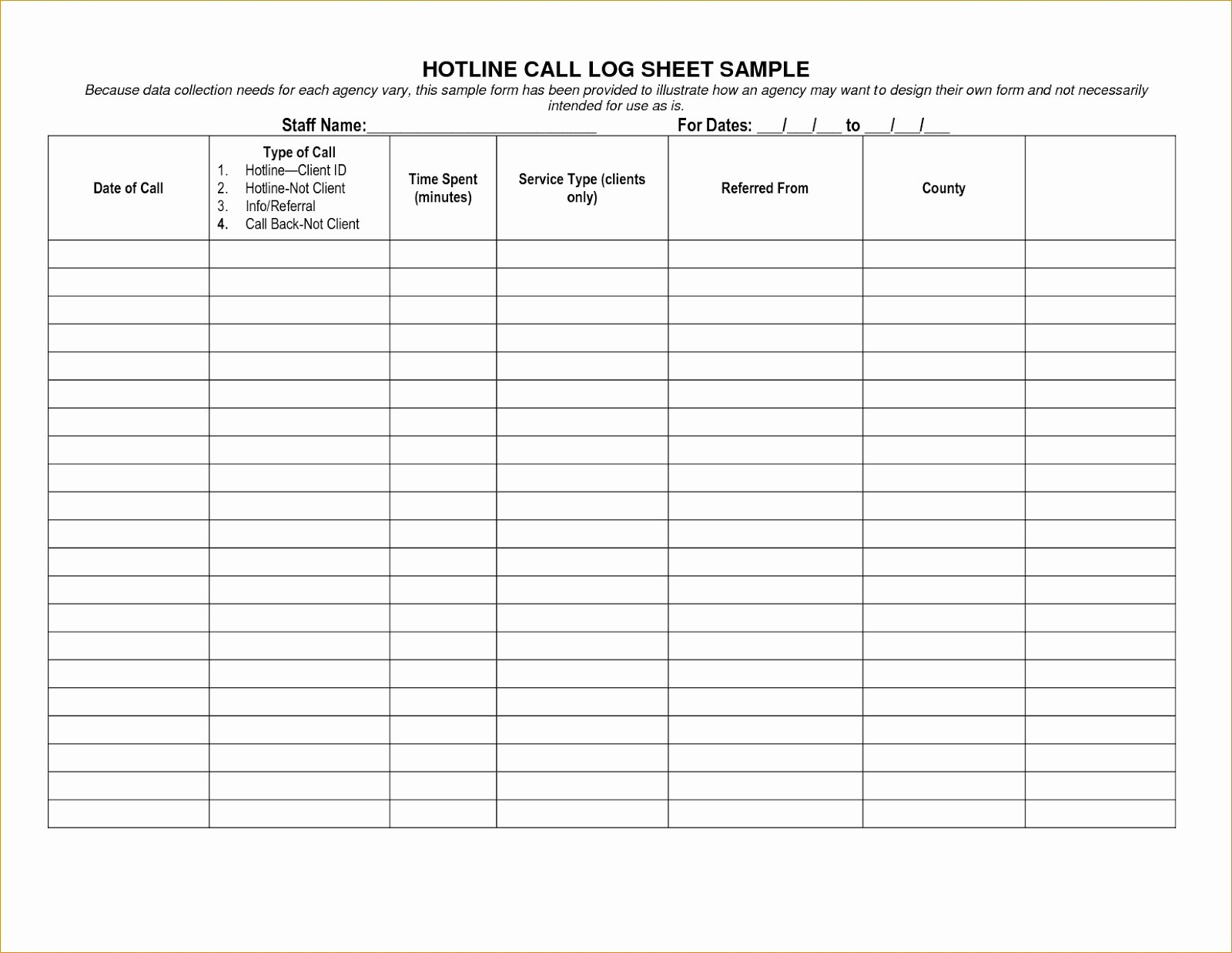 Call Log Template Excel New Printable Call Log Templates In Excel Excel Template