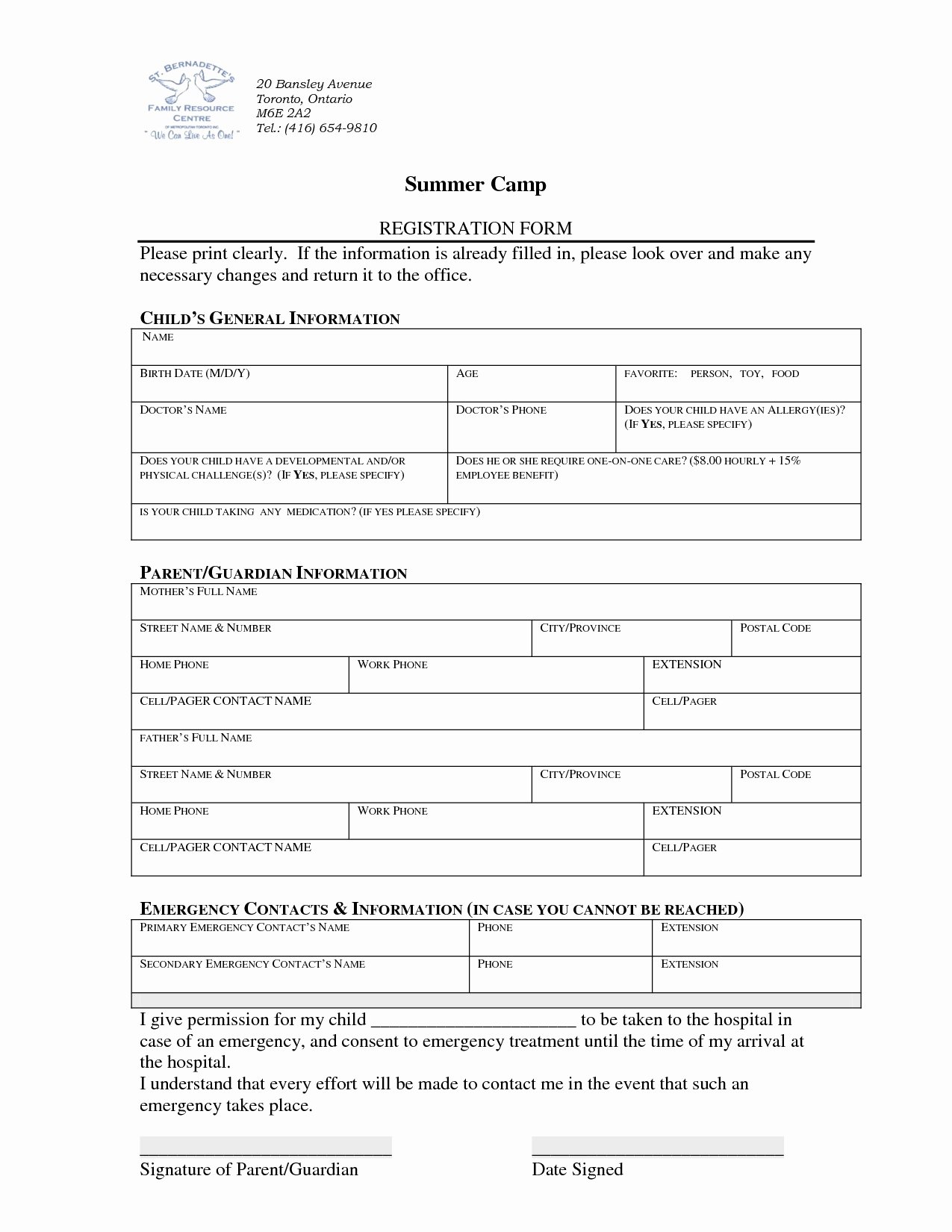 Camp Registration form Template Unique Best form Template Download Proshredelite Page 293 Of
