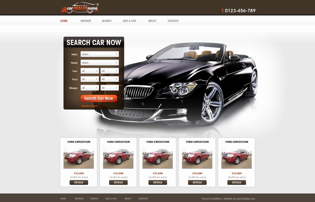 Car Dealer Website Template Free New Car Dealer Website Template Beepmunk