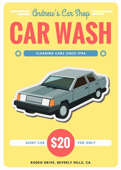 Car Wash Gift Certificate Template Inspirational Customize 77 Car Wash Flyer Templates Online Canva