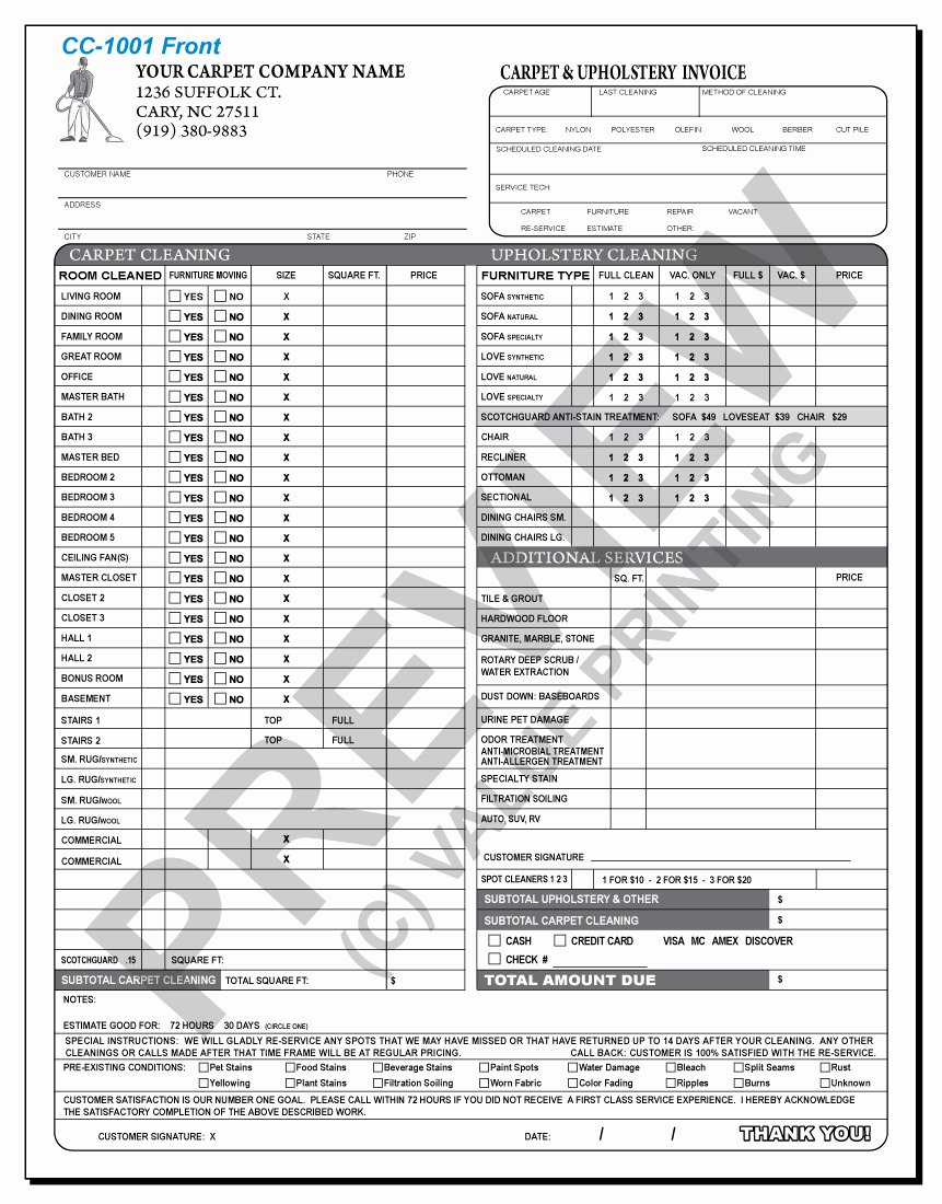 Carpet Cleaning Contract Template Lovely Free Design Fast Shipping On Carpet Cleaning forms