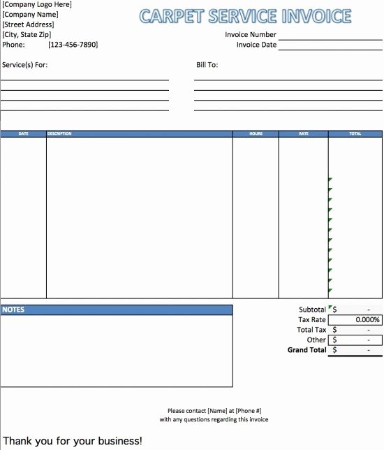 Carpet Cleaning Invoice Template Best Of Free Carpet Cleaning Service Invoice Template