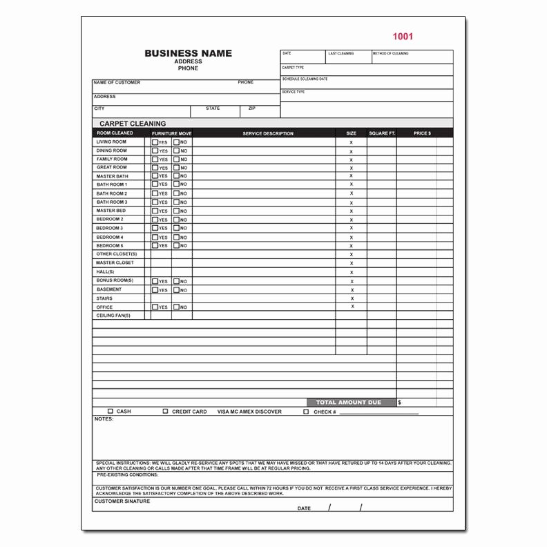 Carpet Cleaning Invoice Template Lovely Carpet Cleaning Invoice forms Custom Printing